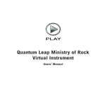Quantum Leap Ministry of Rock Virtual Instrument Manual