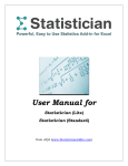 User Manual for - Statistician | Statistics Add