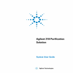 Agilent 218 Purification Solution System User