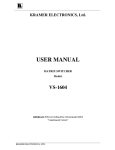 USER MANUAL