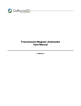 Transmission Register Autoloader User Manual