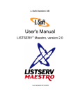 LISTSERV Maestro 2.0 User Manual  - L