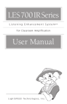 User Manual LES 700 IR Series - Lightspeed Technologies, Inc.