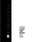 synthesis s7150/230 power amplifier user`s manual