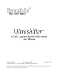 ® V2.300 Upgrade for the 4000 series User Manual