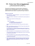 M2 &ndash;Series User Manual Supplement