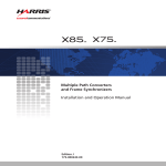X85/X75 Installation and Operation Manual, Edition J