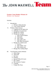 Premiere Team Member Website 2.0 Website User Manual Sections