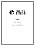 CMTS User Manual