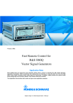 Fast Remote Control for R&S SMIQ Vector