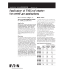 Application of RVSS soft starter for centrifuge applications