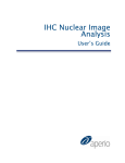 Aperio IHC Nuclear Image Analysis User`s Guide