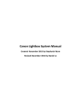 Canon Lightbox System Manual