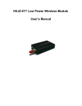 HXJZ-877 Low Power Wireless Module User`s Manual