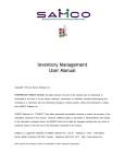 Inventory Management User Manual