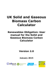 UK user guide for the Solid and Gaseous Biomass Calculator