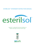 esterilsol™ veterinary instruction manual