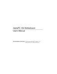 AlphaPC 164 Motherboard User`s Manual