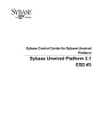 Sybase Control Center for Sybase Unwired Platform