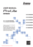 Iiyama ProLite E2410HDS-1 User Guide Manual