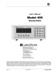 Model 450 Gaussmeter User`s Manual, 2002
