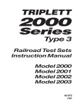 Triplett Railroad Testers 2000 Series