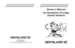 Owner`s Manual for Dentalaire Prestige Dental Stations