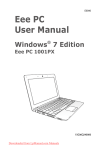 ASUS Eee PC 1005PX User Guide Manual