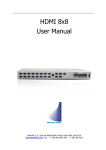 HDMI 8x8 User Manual