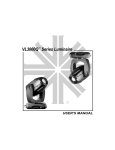 VL3000Q Spot & Wash Luminaire User`s Manual - Vari-Lite