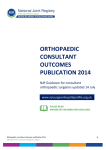 NJR guidance for consultant orthopaedic surgeons