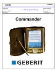 Geberit Commander User Guide