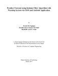 Weather Forecast using Kalman Filter Algorithm with Warning