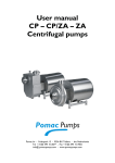 User manual CP – CP/ZA – ZA Centrifugal pumps