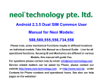 Android 2.3.5 Dual SIM Common User Manual for Neoi Models