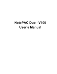 NotePAC Duo - V100 User`s Manual