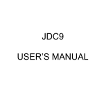 JDC9 USER`S MANUAL