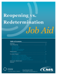 Reopenings vs. Redeterminations Job Aid