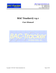 User Manual - BAC Tracker