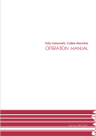 Acopino Consenza Fully Automatic Coffee Machine Operation Manual