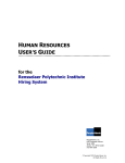 HUMAN RESOURCES USER`S GUIDE for the Rensselaer