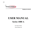 User`s Manual - Ward Electronics