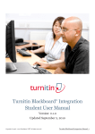 Turnitin Blackboard® Integration Student User Manual