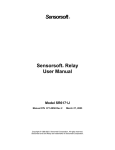 Sensorsoft Relay User Manual for SR6171J