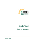 Study Team User`s Manual - USF Research & Innovation