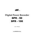 BNB Products Digital Power Recorder Manual