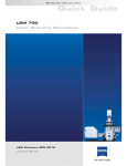 Quick Guide for the LSM 700