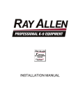 INSTALLATION MANUAL - Ray Allen Manufacturing