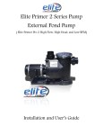 Elite Primer 2 Series Pump External Pond Pump