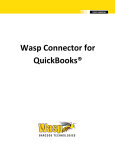 Wasp Connector for QuickBooks® User Manual